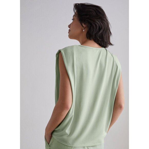 NWOT Aritzia WILFRED Flight White Relux Jersey Muscle Tank T-Shirt, Size XXS - Picture 12 of 14